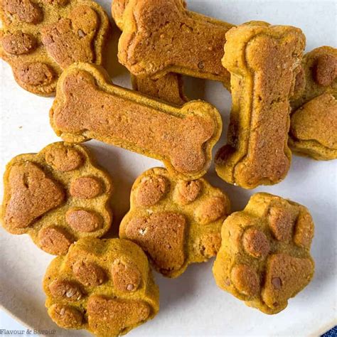 Pumpkin Peanut Butter Dog Treats (Gluten-Free) - Flavour and Savour