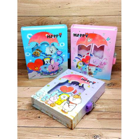 Jual Buku Diary Korea Ada Kunci Gembok Bts Shopee Indonesia