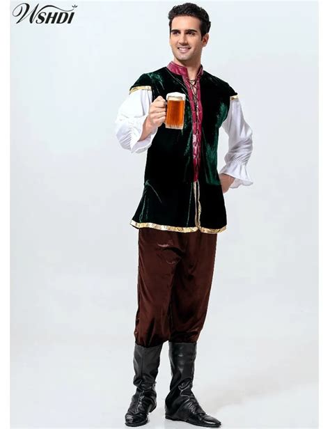 Hot Sale Adult Man Oktoberfest Costumes Tavern Renaissance Medieval