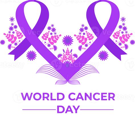 World Cancer Day Purple Ribbon 15130373 Png