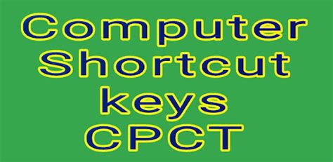 Computer Shortcut Keys For Cpct 2018 On Windows Pc Download Free 61