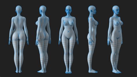 Artstation Female Base Mesh Low Poly Resources