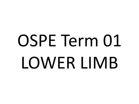 Solution 2 Ospe Term 01 Lower Limb Studypool