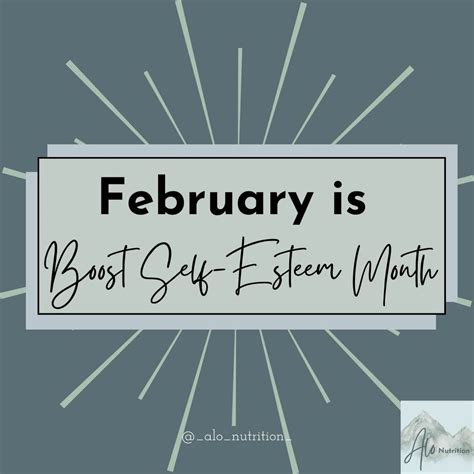 Boost Self Esteem Month February