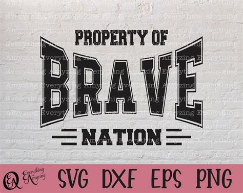 Brave Nation Svg Braves Mascot Svg Braves School Spirit Svg Etsy