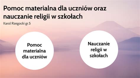 Pomoc materialna dla uczniów Nauczanie religii w szkołach by Karol