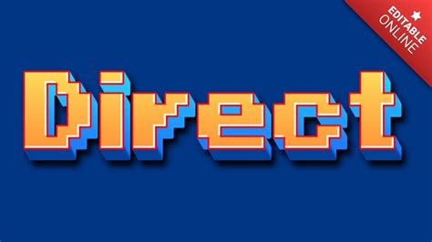 Direct Efecto Arcade Generador De Efectos De Texto