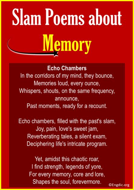 Best Short Poems About Memory Engdic