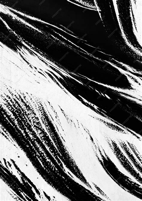 Premium Photo | Black and White Ink Abstract Background Painting