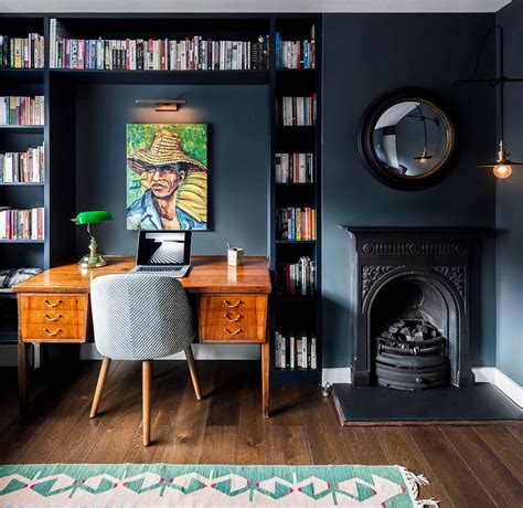 Eye Catching Efficiency Small Eclectic Home Offices With Colorful