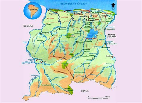 Suriname Map