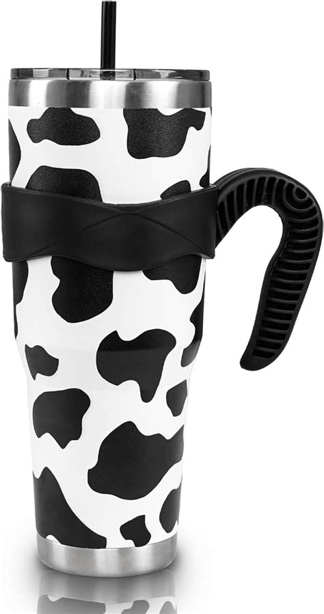 Amazon Cow Print Tumbler 40 Oz Tumbler With Handle And Straw