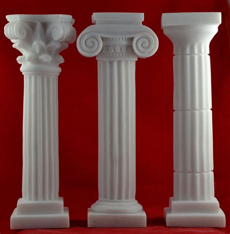 3 Set Column Corinthian Ionic Doric Sculpture Pedestal 6 5 Inch 16 5