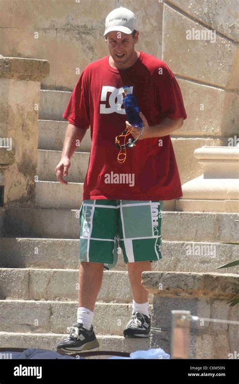 Adam Sandler Goes Swimming With Grown Ups Stars Mallorca Island Spain