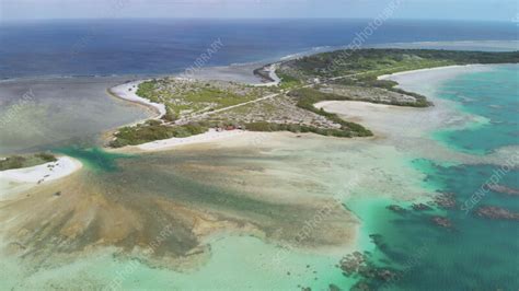 Kanton Atoll In The Phoenix Islands Aerial Stock Video Clip K011