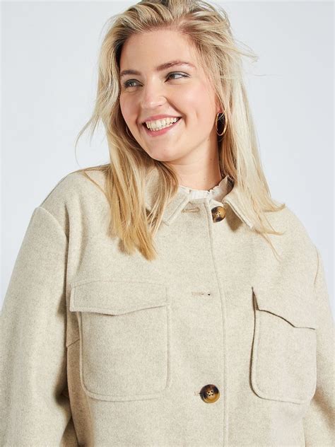 Chaqueta de lana sintética beige Kiabi 40 00