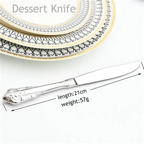 Menagere Dessert Knife Service De Vaisselle En Or Couverts