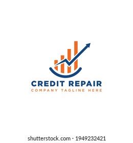 Credit Repair Logo Vector Arrow Graph Stock Vector (Royalty Free ...