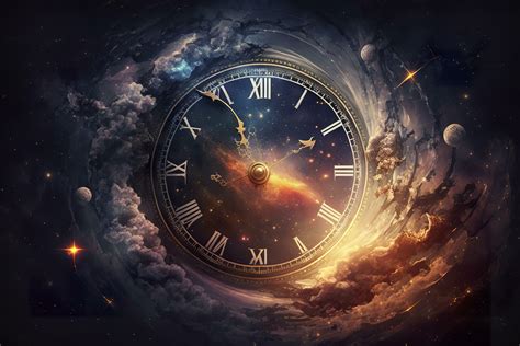 clock in space, time concept. Generative AI 28288470 Stock Photo at ...