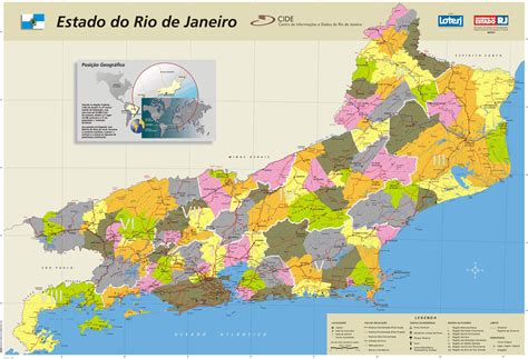 Rio De Janeiro State Political Administrative Divisions Map Brazil