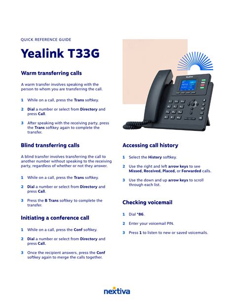 Yealink T33g Classic Business Ip Phone User Guide