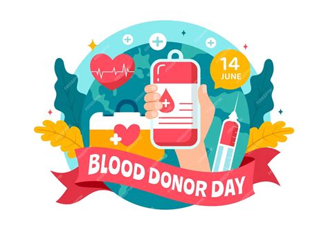 Premium Vector World Blood Donor Day Vector Illustration On June 14