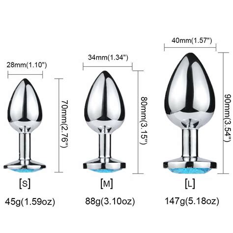 Pcs Anal Plug Diamond Stainless Steel Butt Plugs Male Prostate Use