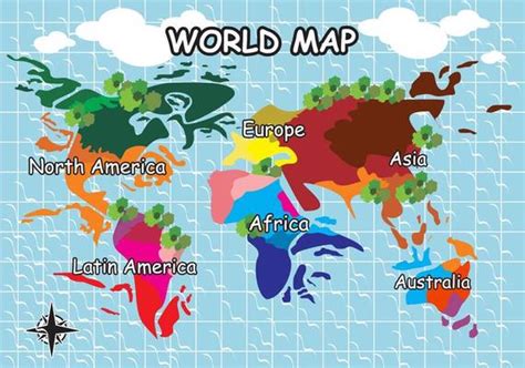 Cartoon World Map Vector Art Icons And Graphics For Free Download