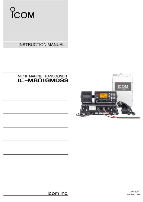 Icom Ic M801gmdss Instruction Manual Pdf Download Manualslib