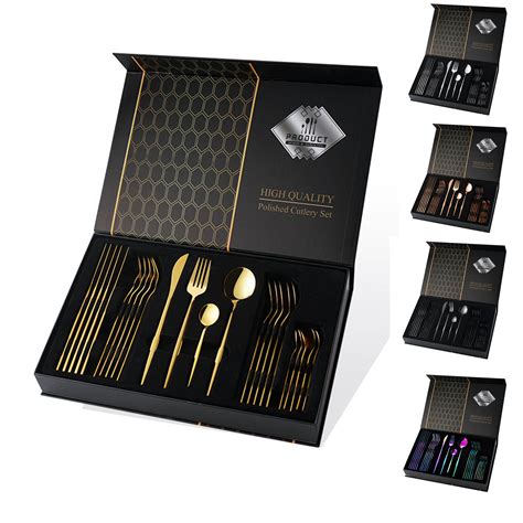 Luxury Stainless Steel Portuguese Flatware With Gift Box Wedding Pc