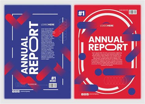 Premium Vector Desain Annual Report Gradient Style