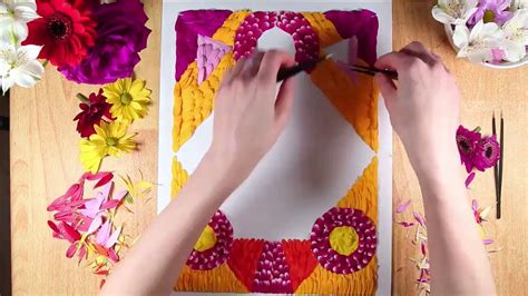 Flower Petal Art - Abstract Artwork Made with Fresh Flower Petals - YouTube