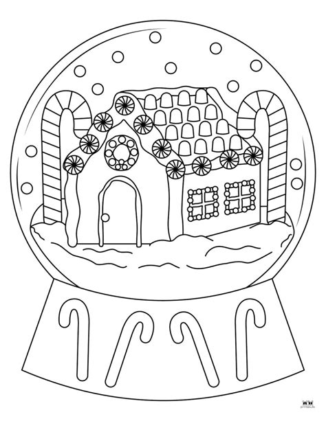 Snow Globe Coloring Pages Templates Pages Printabulk