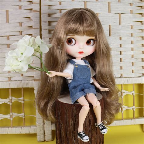 Genelia Premium Custom Neo Blythe Doll With Blonde Hair White Skin Matte Cute Face
