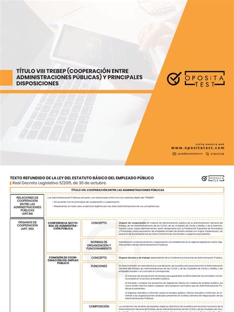 Título VIII TREBEP | PDF | Ministerio (Departamento de Gobierno) | Gobierno