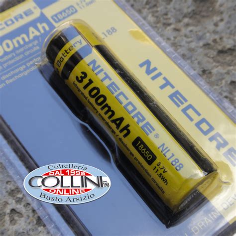 Nitecore Nl188 Batteria Ricaricabile Protetta Li Ion 18650 37v 3100mah