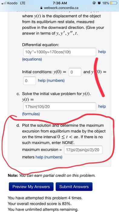 Solved Koodo Lte Am A Webwork Concordia Ca Chegg