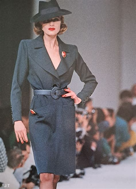 Yves Saint Laurent Saint Laurent Rive Gauche Couture Runway Double