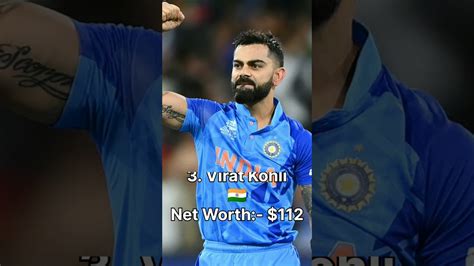 Top 10 Richest Cricketer In The World 🤑🤑 Trendingshorts Viral