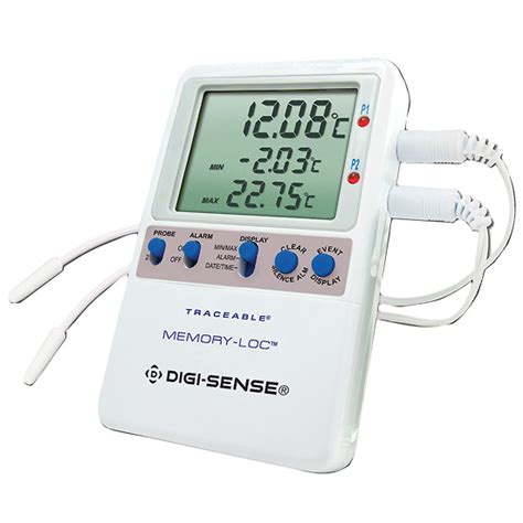 Digi Sense Calibrated Data Logging Thermometer Memory Loc Wire Probe