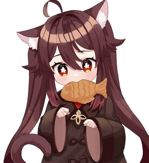 Cute hutao with cat ear : r/AnimeART