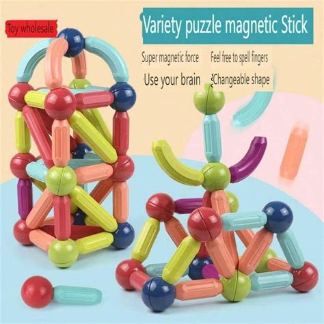 Jeu De Blocs De Construction Magn Tiques Jouets Pour Enfants Tige