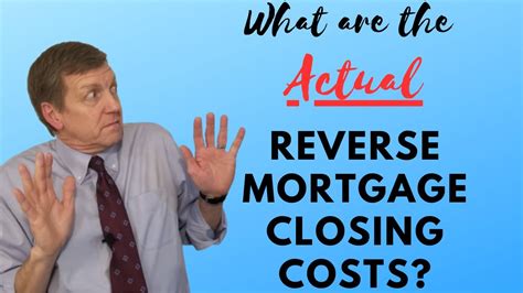 What Are The Actual Closing Costs On An Fha Insured Reverse Mortgage Youtube