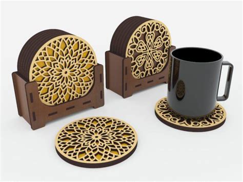 Decorative Pattern Boxed Coasters Graphic By Elazer Dizayn Creative