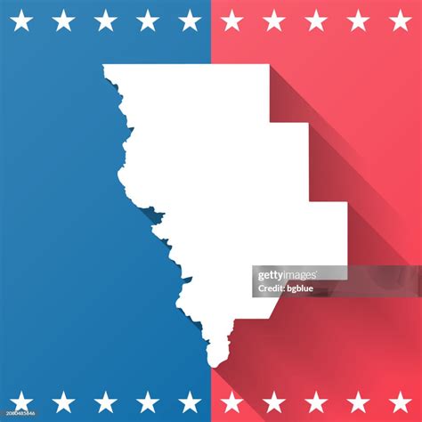 Sabine Parish Louisiana Map On Blue And Red Background High Res Vector