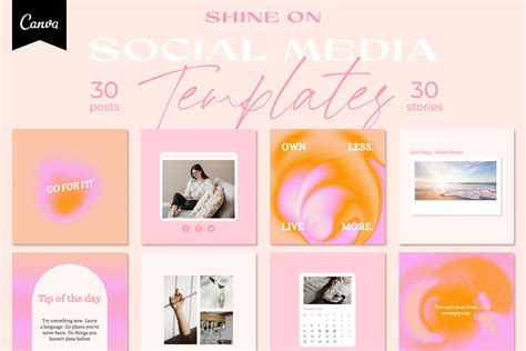 Pink Instagram Template | Social Media Templates ~ Creative Market