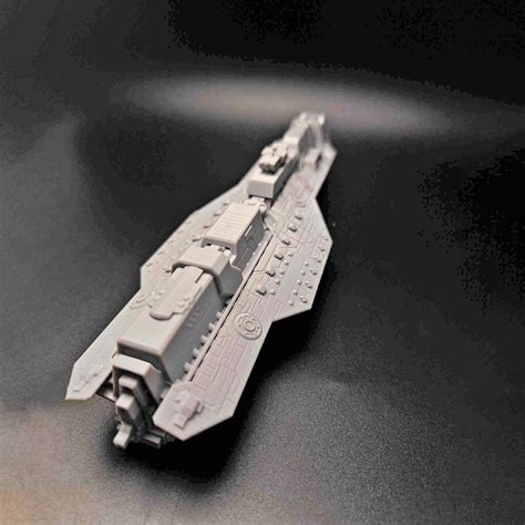 Halo Unsc Star Destroyer 3d Printed Warship Epoch Class Heavy Carrier