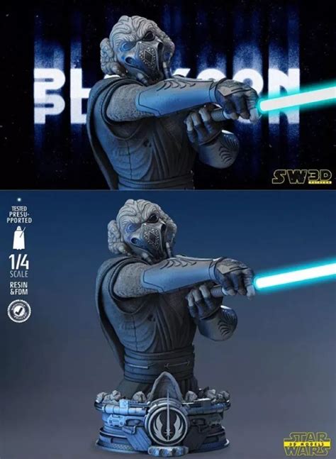 Star Wars Plo Koon Bust 3d Print Model Download Free