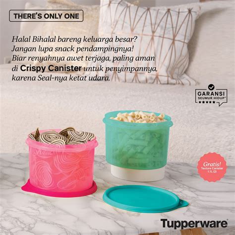 Jual Toples Tupperware Crispy Canister L Toples Texture Canister