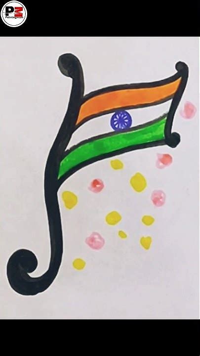 Flag Drawing 🇮🇳🇮🇳🚩 Republic Day 🇮🇳🇮🇳 Shorts Viral Tremding Youtube